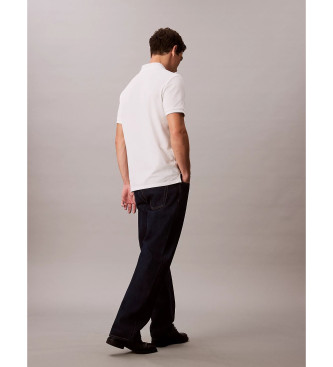 Calvin Klein Jeans Weies Piqu-Poloshirt