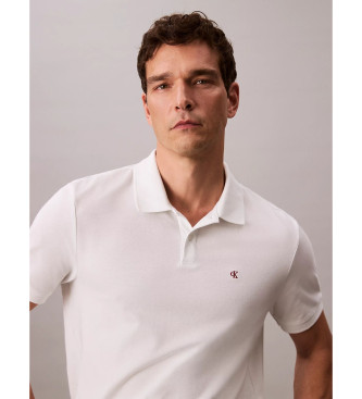 Calvin Klein Jeans Weies Piqu-Poloshirt