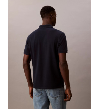 Calvin Klein Jeans Marineblaues Piqu-Poloshirt