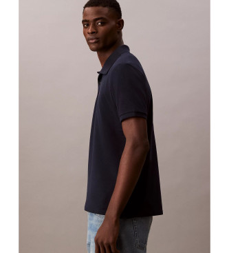 Calvin Klein Jeans Marineblaues Piqu-Poloshirt