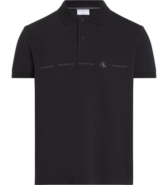 Calvin Klein Jeans Polo Logo Repeat noir