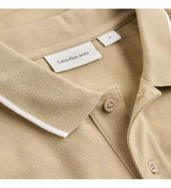 Calvin Klein Jeans Beige slim polo shirt