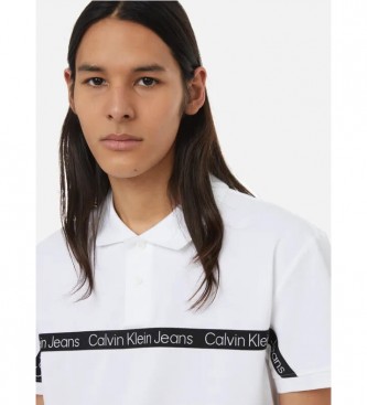 Calvin Klein Jeans Polo Logo Tape blanco