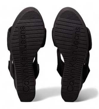 Calvin Klein Jeans Sandalo con zeppa nero -Altezza zeppa 10,8cm-