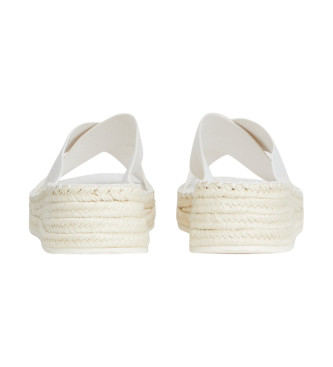 Calvin Klein Jeans Espadrille-sandaler med kilklack vit