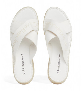 Calvin Klein Jeans Espadrille-sandaler med kilklack vit