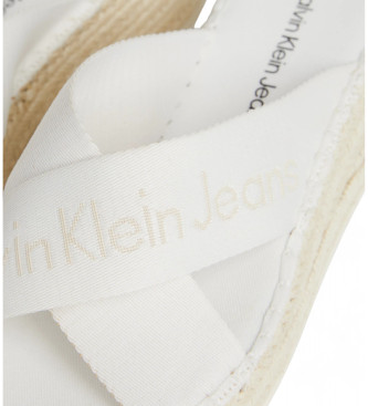 Calvin Klein Jeans Sandalias de cua tipo alpargatas blanco