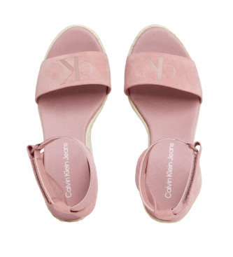 Calvin Klein Jeans Su Mg sandlias de couro rosa