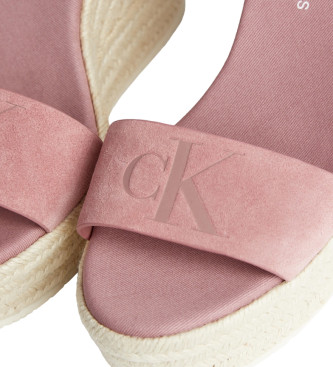 Calvin Klein Jeans Su Mg sandlias de couro rosa