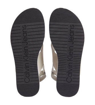 Calvin Klein Jeans Beige slingback-sandaler