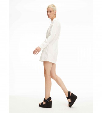 Calvin Klein Jeans Sandales compensées en jacquard à logo recyclé noir - Hauteur du talon 10.8cm