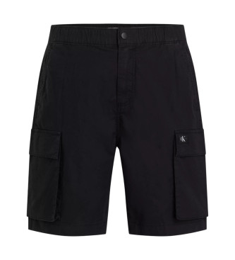 Calvin Klein Jeans Black washed cargo shorts