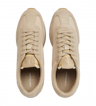 Calvin Klein Jeans Phuket beige leather trainers