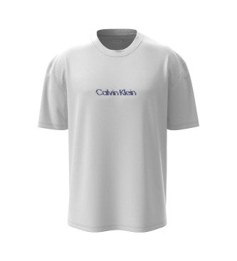 Calvin Klein Jeans Glitched logo T-shirt white