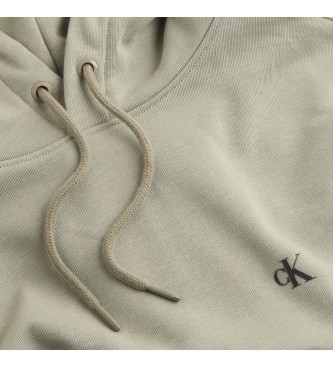 Calvin Klein Jeans Hooded sweatshirt with graphic logo on the back in green