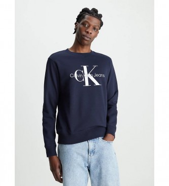 Calvin Klein Jeans Sweatshirt Ncleo do Monograma da Marinha