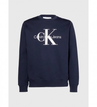 Calvin Klein Jeans Sweatshirt Núcleo do Monograma da Marinha