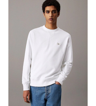 Calvin Klein Jeans Weies Sweatshirt mit Rundhalsausschnitt