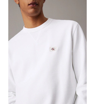 Calvin Klein Jeans Hvid sweatshirt med rund hals