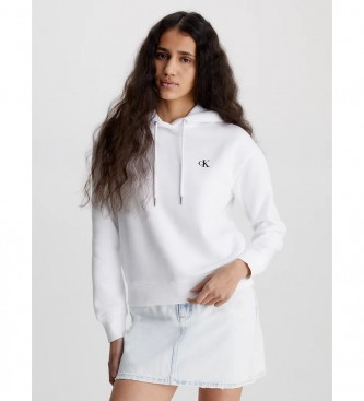 Calvin Klein Jeans Sweat-shirt avec broderie, blanc