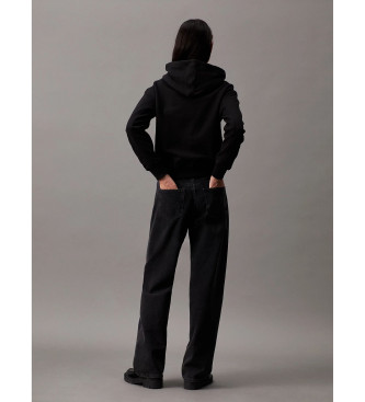 Calvin Klein Jeans Mikina z vezenino črna
