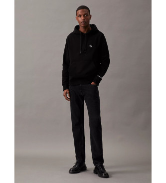 Calvin Klein Jeans Sweatshirt  capuche en polaire noir