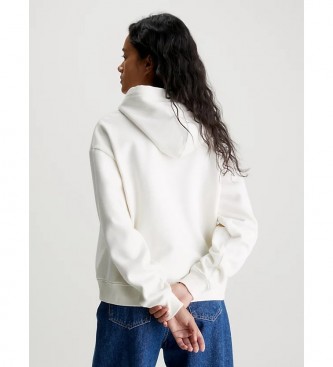 Calvin Klein Jeans Sweatshirt com capuz de grandes dimensões e logótipo degradado branco