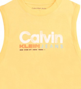 Calvin Klein Jeans Gradient Shift T-shirt oranje