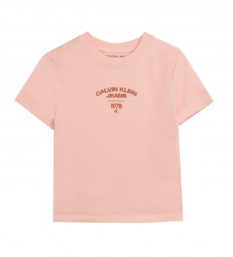 Calvin Klein Jeans Modern Workwear roze T-shirt
