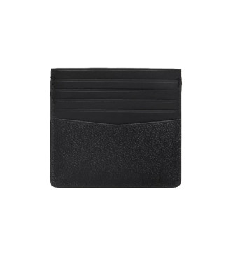 Calvin Klein Jeans Skórzane etui na karty z RFID w kolorze czarnym