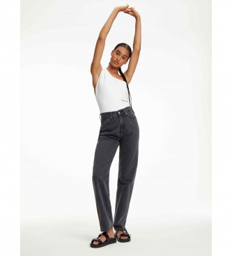 Calvin Klein Jeans Top Asym Cut Wit