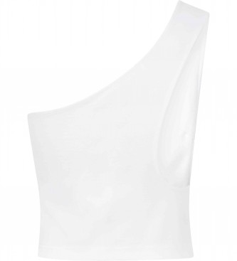 Calvin Klein Jeans Top taglio asimmetrico bianco