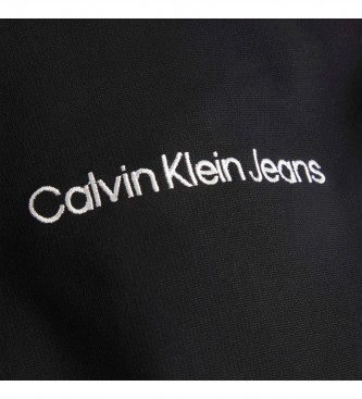 Calvin Klein Jeans Top Asym Corte preto