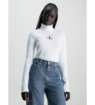 Calvin Klein Jeans Weißes geripptes Accessoires Schuhe, Monogramm und für und Geschäft und Markenschuhe V-Ausschnitt Top - - mit Mode Esdemarca Markenturnschuhe