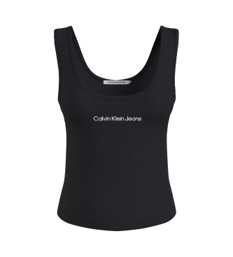 Calvin Klein Jeans Top Institutional Strappy negro