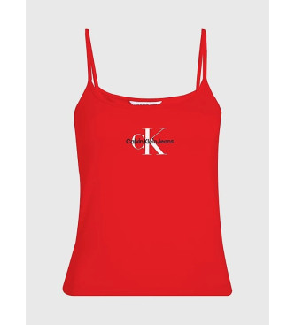 Calvin Klein Jeans Slim top with red monogram