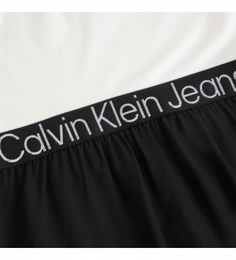Calvin Klein Jeans Jurk met elastiek zwart, wit