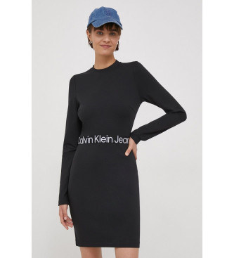Calvin Klein Jeans Vestido com logótipo preto