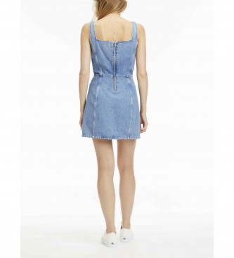 Calvin Klein Jeans Denim jurk Korset blauw