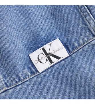 Calvin Klein Jeans Vestido tejano Corset azul