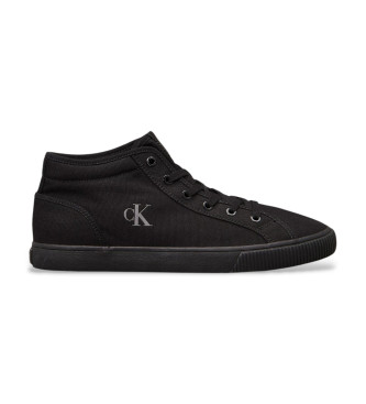 Calvin Klein Jeans Sneakers alte in tela nera a basso profilo