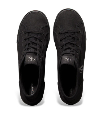 Calvin Klein Jeans Low profile canvas high top trainers black