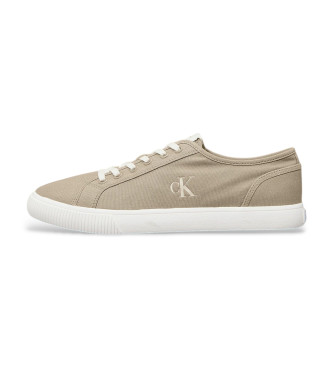 Calvin Klein Jeans Zapatillas de lona de perfil bajo beige