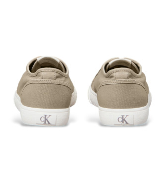 Calvin Klein Jeans Sportschoenen van beige canvas met laag profiel