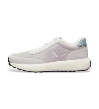 Calvin Klein Jeans Sneakers in pelle grigia Athleisure Runner Up Mix