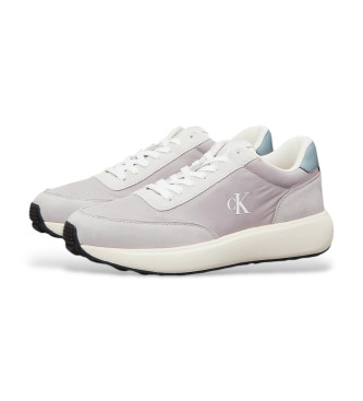 Calvin Klein Jeans Athleisure Runner Up Mix leather shoes grey