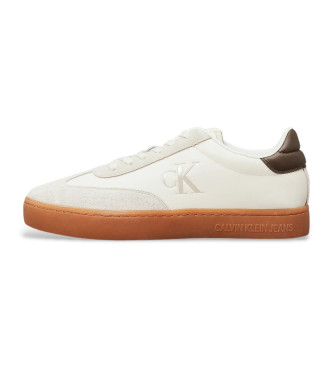 Calvin Klein Jeans Baskets en cuir beige