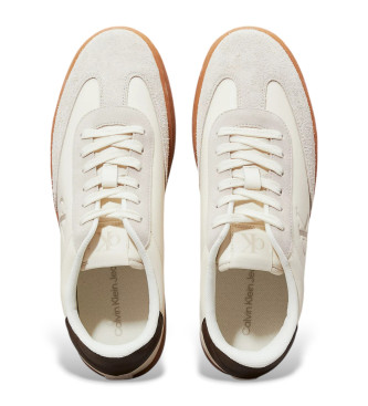 Calvin Klein Jeans Beige leren sportschoenen