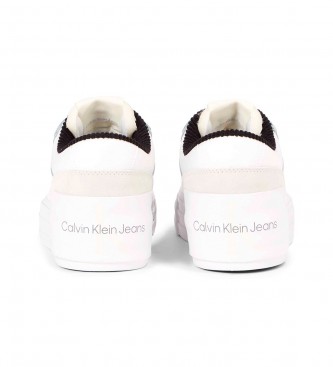 Calvin Klein Jeans Ténis de couro Bold Flatf branco