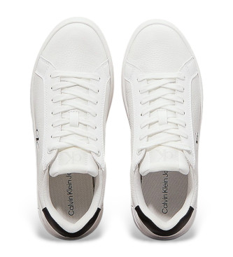 Calvin Klein Jeans Bold Flatf leather shoes white